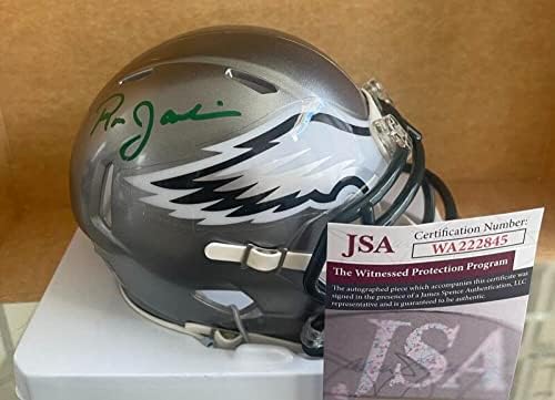 Ron Jaworski Philadelphia Eagles assinou o flash mini capacete flash JSA WA222845
