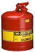 Justite Tipo I Segurança lata - 11-1/2 dia.x17 H - Capacidade de 5 galões - Vermelho