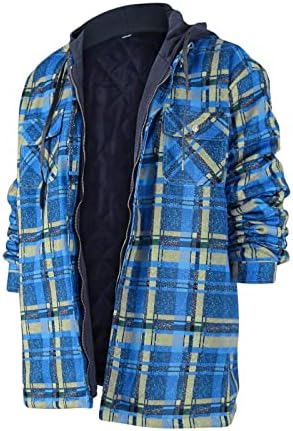 Jaquetas para homens camisa xadrez adicione veludo para manter jaqueta quente com casacos e jaquetas com capô e jaquetas