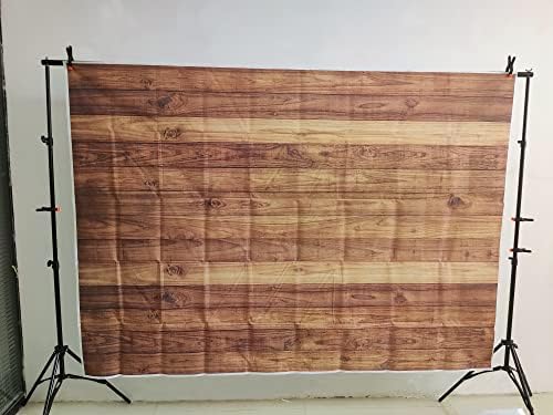 Binqoo 7x5ft de madeira marrom de madeira graduação parede de madeira Feliz baile de madeira retrô piso pano de fundo fotográfico para recém