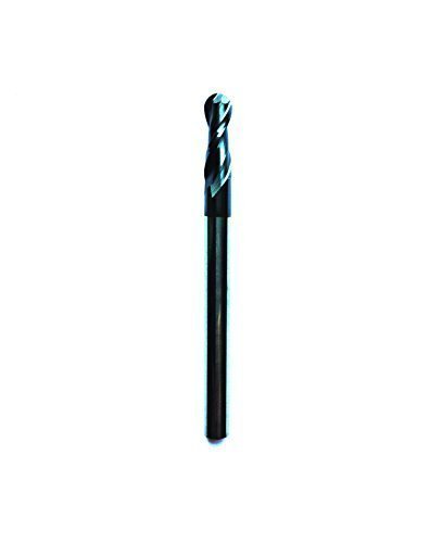 Raio de corte = 2mm duas flautas de 4 mm Mills de extremidade de bola de carboneto, cortador de ferramentas de moagem,