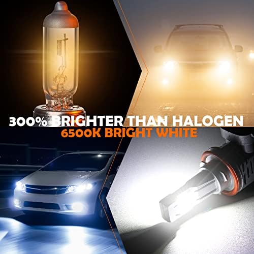 4 pacote h11 lâmpadas de farol de LED combina, 6500k frios white 24000lm sem fio lâmpadas LEDs do farol, H11 H8 H9 Bulbos de farol automotivo para substituição do carro