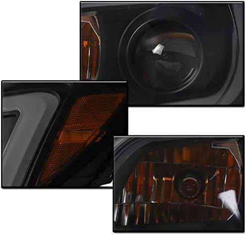 ZMAUTOPTS LED LED BLACK/FUMO PROJETOR DO PROJECTO DE FACTAMENTOS COM LUZES DRL LED BUL BLUE para 2006-2007 Subaru Impreza