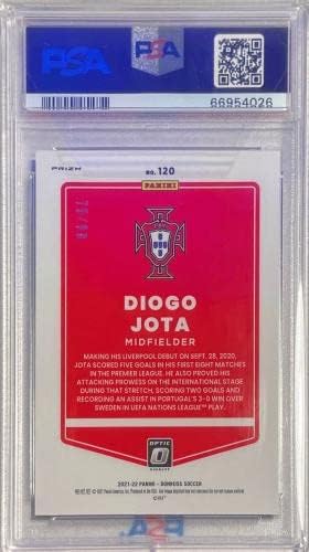 Diogo Jota 2021-22 Donruss Optic Road Qatar Blue Holo #D 75/99 PSA 10 POP 1/1 - Conjuntos de jogadores de hóquei