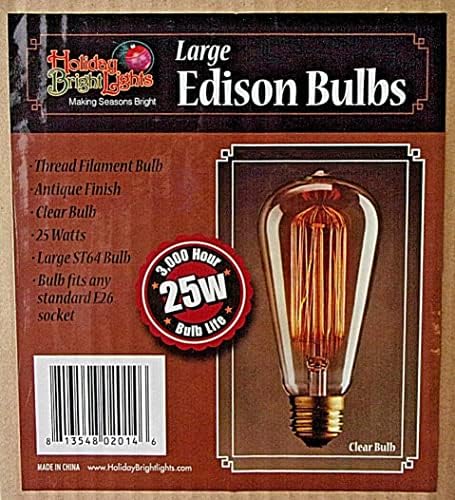 Edison St64 Bulb 2pk CLR