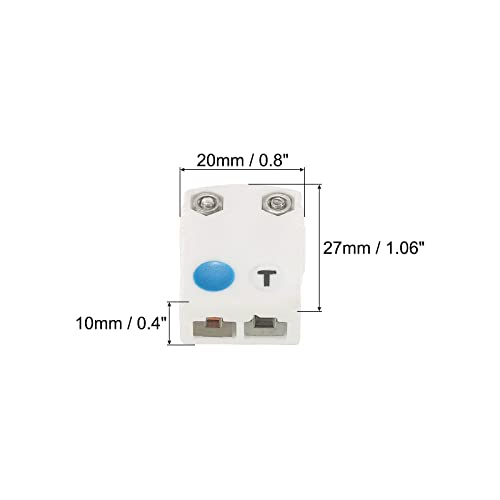 Mecanixity T Tipo de cerâmica conectores de fio de termopar o adaptador feminino Adaptador de alta temperatura 650 ° C para sonda de sensor de termopar