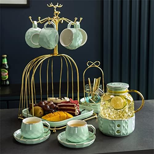 Conjunto de chá de chá do estilo chinês Houkai Conjunto de chá de chá de chá de chá de chá de vidro de cerâmica de vidro doméstico