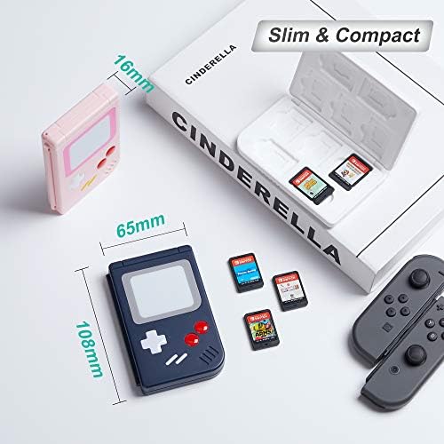 Caso do jogo de Leyusmart para Nintendo Switch & Switch Lite, 10 slot Game Card Storage e 10 slot sd Memory Card Card Box, Slim e Portable