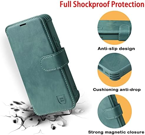 Vanavagy Galaxy S23+ Plus 5G Caixa de carteira para mulheres e homens, Galaxy S23+ Plus Flip Leather Celular Case suporta