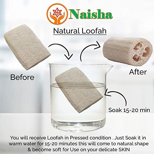 NAISHA NATURAIS SHOOFAH SCAHBER, esponjas orgânicas para lavagem nas costas e corpora