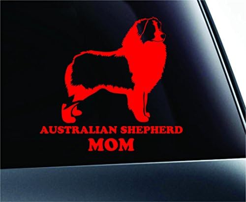 Expressdecor Australian Shepherd Mom Mom Dog Símbolo Decalque Decal