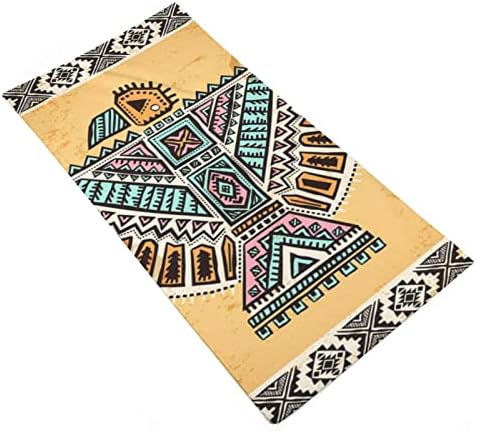 Toalha de pano de pano de águia nativo americano tribal 28,7 x13.8 face panos de face superfina fibra altamente absorvente