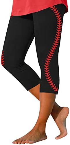 Fomens 2023 Baseball Imprimir perneiras esticadas casuais com cintura alta de cintura fina de ioga calças de calças
