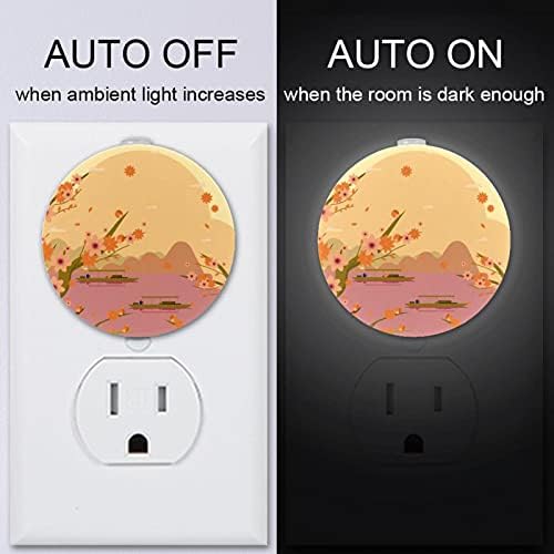 2 Pacote de plug-in Nightlight LED Night Light com sensor do anoitecer para o amanhecer para o quarto de crianças, viveiro, cozinha,