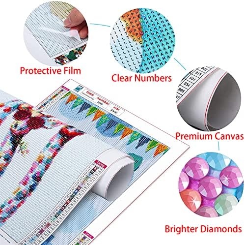Kits de pintura de diamante para adultos, dente de leão lótus diamante arte infantil tinta 5D para iniciantes por