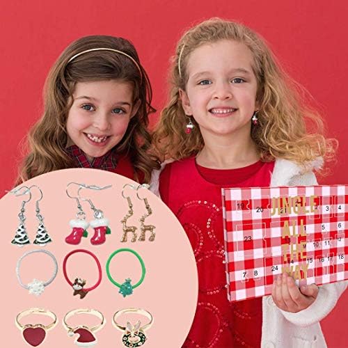 Calendário do Advento 2022 Charme DIY com tema de Natal Fazendo o calendário de contagem regressiva para crianças, incluindo pulseira, colar e 22 miçangas de jóias de charme de Natal exclusivas