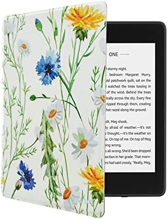 Caso Mosis Compatível com o Kindle All-New 10th Generation 2019, PU Cover Daisy Smart E-Reader Protective Tampa de Tablet com Auto-Wake/Sleep Função e Fechamento Magnético, Branco