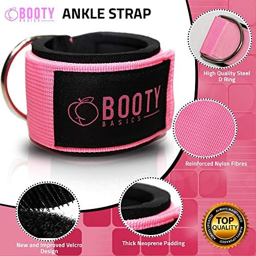 BOODY BASICS - Correia de tornozelo para máquinas de cabo - Acorreço acolchoado para mulheres - para exercícios de perna e glúteos