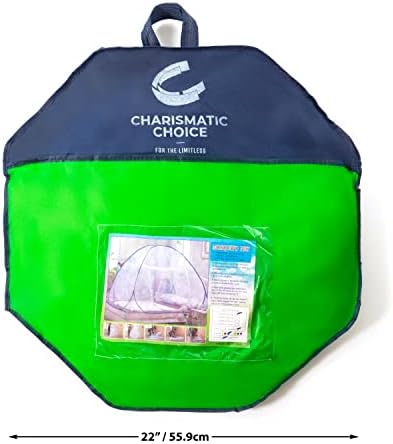 Choice Charismatic Pop -up Mosquito Tenda - Cobertismo pequeno e portátil para camas - Completo com tenda de capa de alimentos