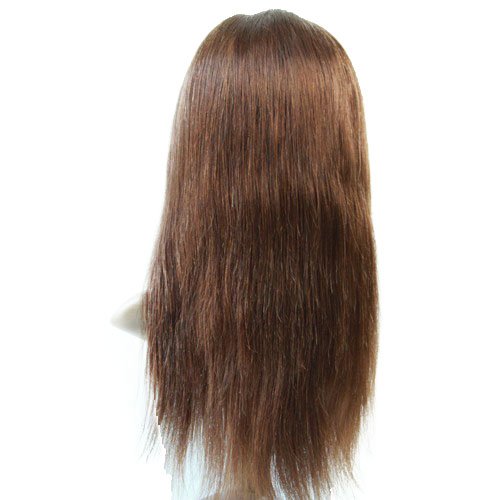 Peruca de renda dianteira peruca de cabelo humano vira -virgem Remy Humano Human Natural Color Straight #4
