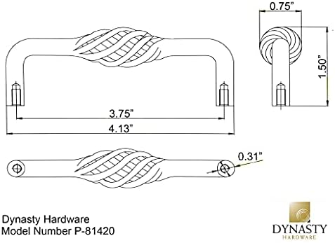 Hardware dinastia P-81420-SN-25pk 3-3/4 polegadas CTC CAGAGEM CANTELHO DE CAGAÇÃO
