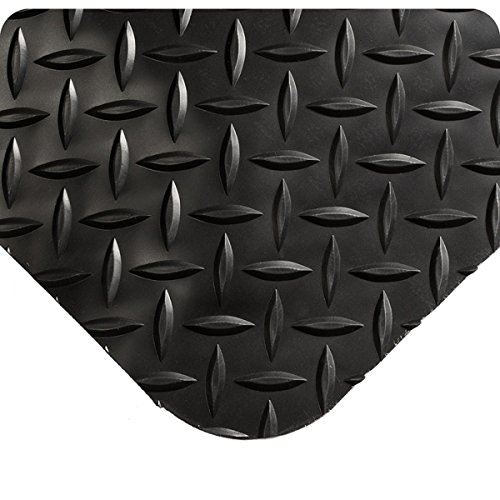 Wearwell 497.58x4x13bk Smart Diamond Plate Tat, 13 'comprimento x 4' largura x 5/8 de espessura, preto