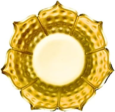 Store de residência ™ Design de lótus decorativo de 6 polegadas de metal tigela de ouro acabamento de ouro Urli para velas flutuantes e flores designer tigela