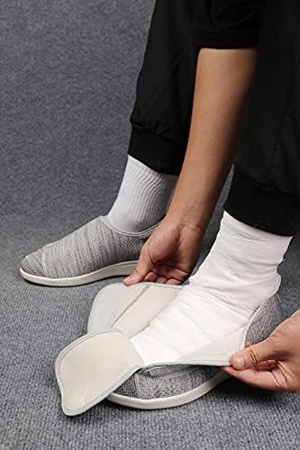 Sapatos diabéticos masculinos do Youyun Wide for Men Walking Shoes Fechamento ajustável Largura leve Largura não deslizante Coscões de ar para o edema de pés inchados