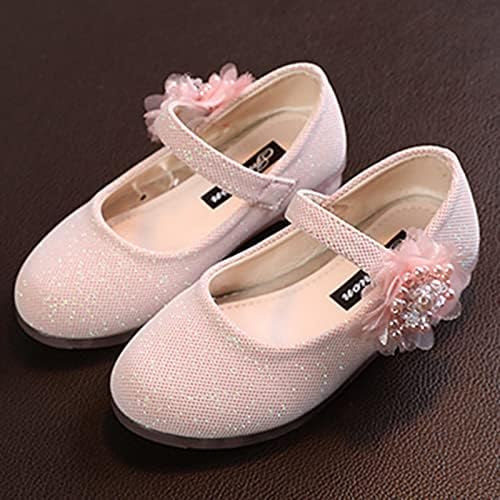 Crianças de couro de couro de moda pérola grande flor menina pequena sapatos de couro crianças sapatos de princesa sandálias Kid Cute