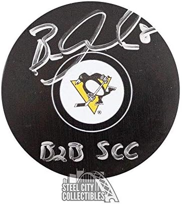 Brian Dumoulin B2B SCC autografou o Pittsburgh Penguins Hockey Puck - JSA COA - Pucks de NHL autografados