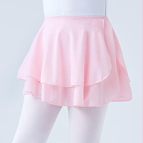 Loyan Ballet Pull-On Wrap Skirt Chiffon elástico da banca