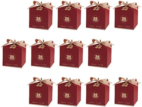PretyZoom Candy Snack Box 20pcs Caixas de doces de casamento chinesas Favorias tradicionais de chuveiro de noiva Favorias de tratamento