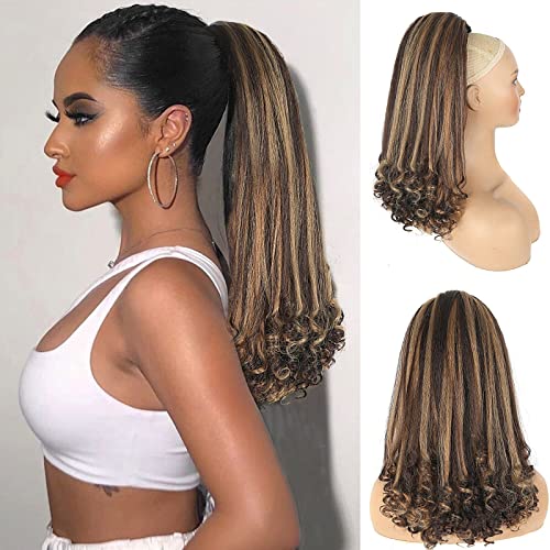 OSETI Brown destaca extensões de cabelo encaracoladas Afro Streating Ponytail para mulheres negras yaki peças de cabelo