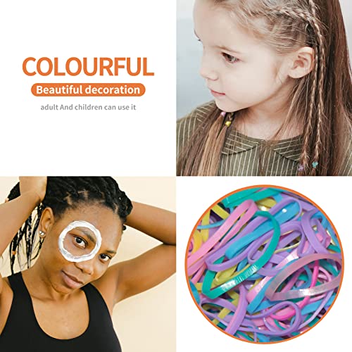 Cabelos elásticos, Marcoido Multi-Color 1000 contagem para meninas adolescentes crianças, acessórios de estilo de cabelo de 3pcs