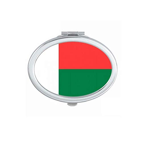 Madagascar National Flag Africa Country Mirror espelho portátil maquiagem de mão dupla de óculos laterais