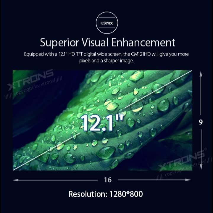 Xtrons® 12,1 polegadas 1080p Video CAR OVERSO PLAY TELHOT MONITOR MONITOR HDMI PORT COM NOVA VERSÃO BLATRO IR fones