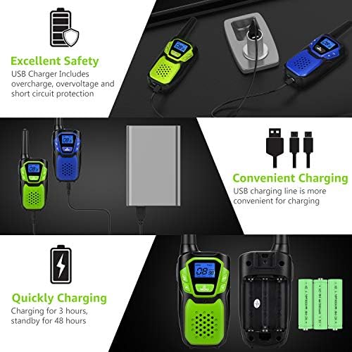 Walkie Talkies para adultos e recarregáveis ​​de longo alcance Walky Talky Handheld Radio bidirecional com canal de