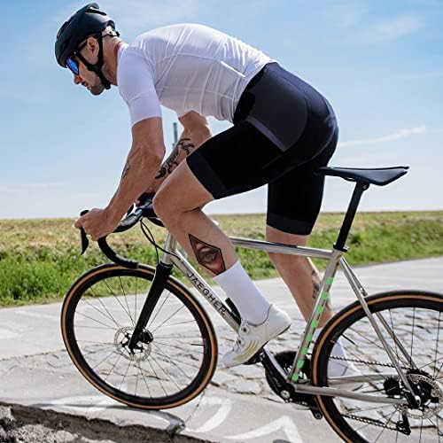 Wulibike Bicycle Shorts para homens, shorts de bicicleta acolchoada em 4D para homens preenchendo shorts de montanha de bicicleta