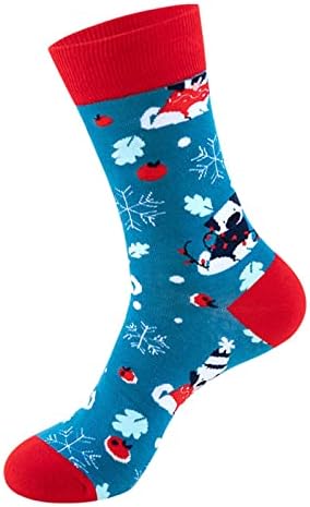 Moda de Natal quente Impressão à prova de vento meias de tubo médio de meias de algodão comprido