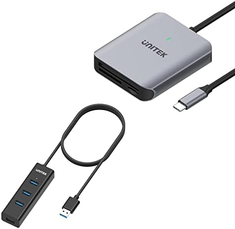 [Pacote] UNITEK 4-PORT USB 3.0 HUB CABO LONGO E 3 EM 1 EM 1 USB CAST CARD CARTER