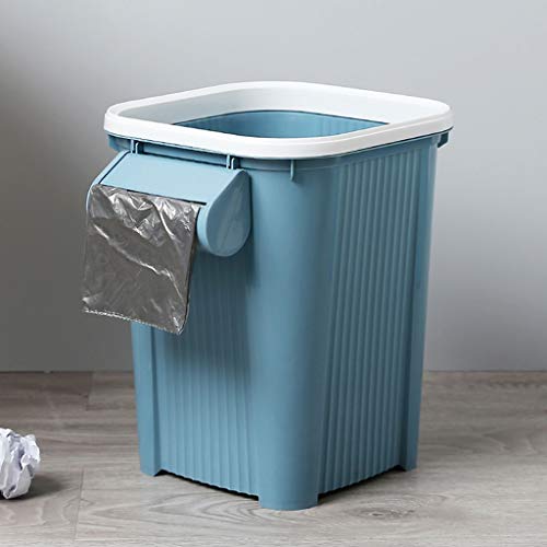 Neochy lixo de material de polipropileno para lixo de material de polipropileno, sala de estar de papel de cozinha de cozinha, caixa de armazenamento de papel sem capa lata de lata de lixo de cozinha/azul