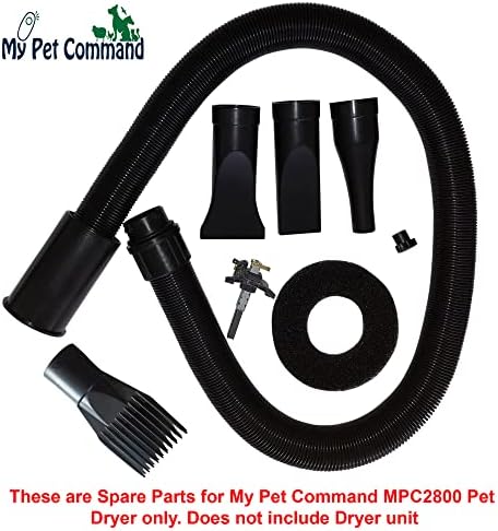 Meu comando de PET MPC2800 por Kit Somente peças de peças de secador composto por 1 x Mangueira sobressalente, 4 x bicos, filtro de ar 1x, 1x porca traseira e 1 x Motor Carbon Brush
