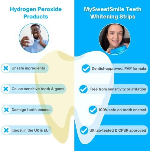 Tiras de clareamento de dentes mysweetsmile - ajuda a remover manchas para dentes brancos - kit de clareamento de dente,