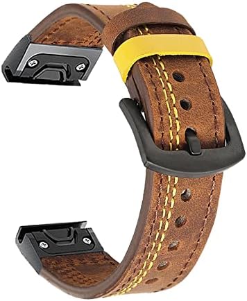 Bandkit Sport Leather Watch Band Strap for Garmin Fenix ​​6x 6 Pro 5x 5 Plus 3 HR 935 945 22 26mm EasyFit Rapick Lançamento Smart Wrist Band Band