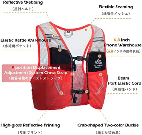 Triwonder Hydration Vilt Trail Running Backpack Hydration Pack Marathon Vest Backpack