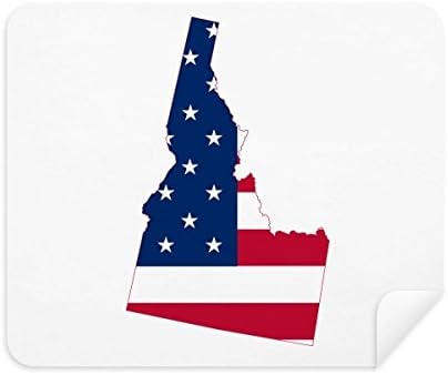 Idaho America mapa estrelas listras bandeira de limpeza de pano limpador 2pcs Camurça tecido