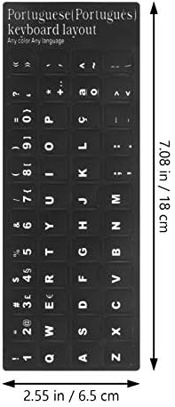 Solustre 30 PCs Dedo com etiquetas português Notebooks Computador de computador Lettering e teclado Multi-Background Decals Language Black Multi-Language Desktop Stickers