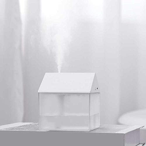 Umidificador de Quesheng projetado na forma de uma mini casa, umidificador portátil, branco