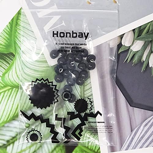 Honbay 20pcs 10mm/0,4 polegadas de pérola decorativa para vestido de noiva, suéteres, camisas e outros projetos de artesanato
