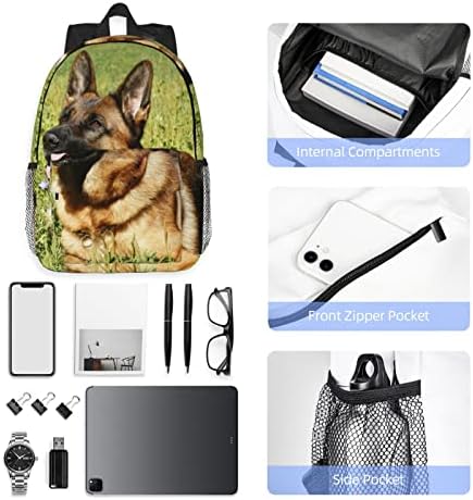 Mochila PSVOD Alemão Shepherd Dog Mackp, mochila laptop, mochila da faculdade masculina e feminina, adequada para viagens, trabalho